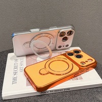 Coque de téléphone électroplaquée en gros avec support intégré pour iPhone 17 16 15 12 Pro Max – Étuis antichoc