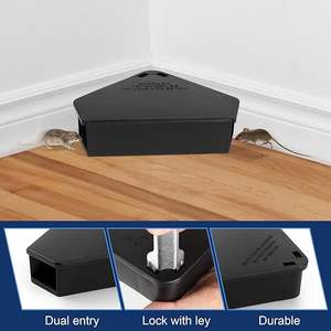 Estación de Cebo para Ratones con Llaves, Estación de Cebo para Ratones Recargable para Exteriores, Estación de Veneno Reutilizable para Ratones y Ratas Pequeñas - Product Image 2