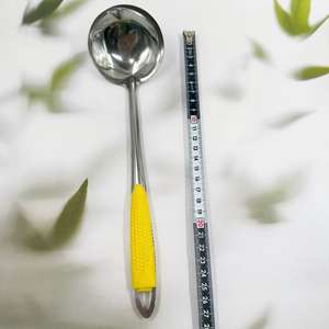 Ensemble d'ustensiles de cuisine en acier inoxydable, cuillère à soupe créative avec poignée colorée, passoire à soupe, pour la maison et les restaurants - Product Image 5