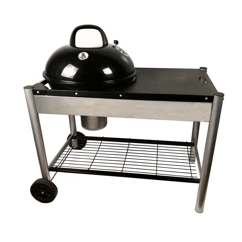 Factory Price Outdoor Camping Smokeless Barbecue Grills Party Large Table Heavy Duty Trolley Kettle Charcoal Bbq Grill