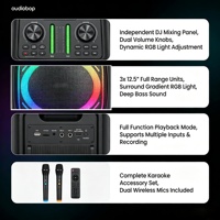 Haut-parleur de karaoké professionnel à prix de gros, système tour 100W haute puissance, Bluetooth 5.4, liaison TWS pour spectacles en extérieur