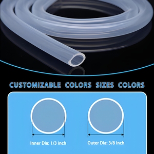 Tube en silicone de qualité <span class=keywords><strong>alimentaire</strong></span> ID1-10mm OD2-14mm, transparent, pour pompe péristaltique, plusieurs tailles, 5m, prix - Product Image 3