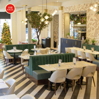 Großhandel Maßgefertigte Luxus-Restaurant-Sofas Moderne Café-Sitzgruppen Restaurant-Möbelsets