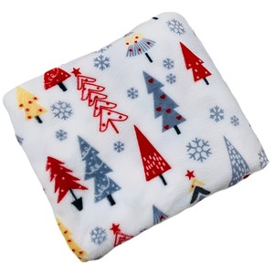 Manta de Felpa con Estampado Navideño al por Mayor, Mantas Suaves de Franela Antipilling para Uso Doméstico, Estilo Invernal, Estampado Clásico - Product Image 6