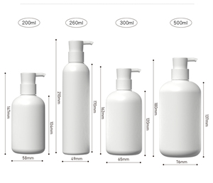Cổ 200ml 260ml 300ml 400ml 500ml HDPE sang trọng màu trắng Báo Chí Vòng Vai rửa chai Dispenser dầu gội đầu và cơ thể rửa chai - Product Image 4