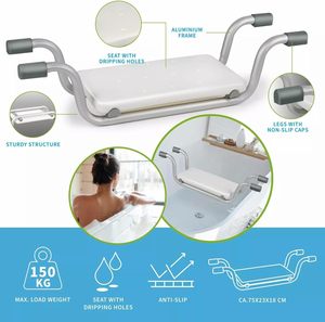 Duvara Monte Edilen Küvet Duş Koltuğu/alüminyum Alaşımlı Bank Yaşlılar İçin Uygundur, Tüm Kullanıcılar İçin Ayarlanabilir Uzunluk. - Product Image 2