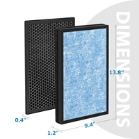 Filtre à catalyseur froid de remplacement au charbon actif Duo-fiilter compatible avec le purificateur d'air Okaysou AirMax 8L