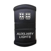 Interrupteur à bascule pour feux auxiliaires, 5 broches, laser marche/arrêt, lumière LED blanche, 10A 24V 20A 12V, pour voiture et bateau