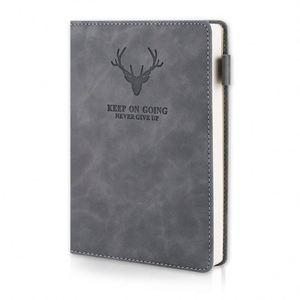 A5 Notebooks Business Planner and Journal Custom Logo PU <b>Leather</b> Notebook Meeting Record <b>Diary</b> for School - Product Image 1