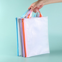 Sac de classement A4 en PVC grande capacité, pochette à documents en maille épaisse, sac de rangement pour documents, pochettes à documents zippées pour étudiants, examens et papiers