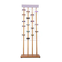 Présentoir de Sol Rotatif en Bois de Bambou pour Lunettes de Soleil et Optiques, Support de Multi-Style pour Lunettes, Vente en Gros Usine