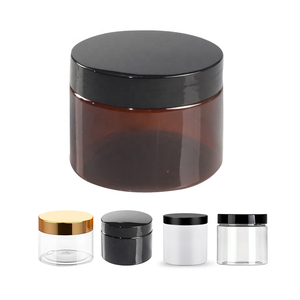 200ml 500ml Round empty Black 150ml 30g 100ml 6 oz 250 ml amber cosmetic pet cream 4 oz clear 4oz 8oz 8 oz plastic jars with lid