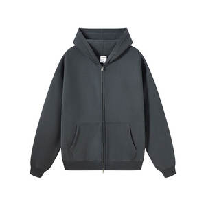 Sweat à capuche zippé pour hommes en coton lourd de qualité supérieure surdimensionné personnalisé DTG impression fermeture éclair coton mélange de polyester vente en gros Streetwear - Product Image 1