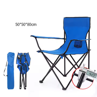Chaise d'extérieur portable en toile d'aluminium Oxford avec logo personnalisé pour la pêche, la randonnée et la plage