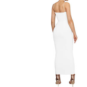 Robe longue sexy et ajustée pour femme, style européen et américain, bretelles spaghetti, antistatique, taille haute, pour soirée en boîte de nuit, été <span class=keywords><strong>2019</strong></span> - Product Image 3