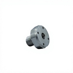 Composant industriel de précision en aluminium de haute qualité usiné CNC, à bride filetée mâle, léger et résistant à la corrosion - Product Image 3