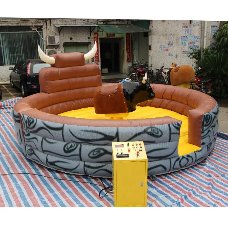 New Arrival Thương Mại Ngoài Trời Crazy Thể Thao Trò Chơi Inflatable Bull Cưỡi Máy Rodeo Cơ Bull Cho Thuê