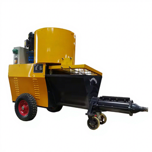 Machine à projeter du mortier CE 380v, machine à enduire intégrée avec un mélangeur pour <span class=keywords><strong>la</strong></span> <span class=keywords><strong>construction</strong></span> - Product Image 1