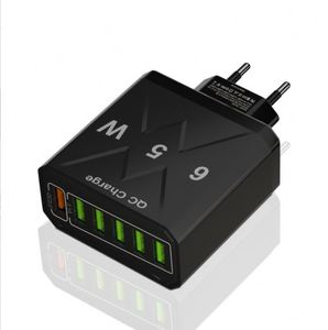 Standard 65W 6USB QC3.0 Fast Cell Phone <b>Charger</b> Multi-Port <b>Charger</b> <b>Plugs</b> Wholesale - Product Image 4