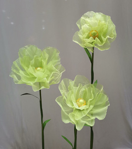 Décoration de scène nouveaux accessoires de mariage route plomb fleur mariage fenêtre papier fleur coquelicot fil grand fini sérigraphie fleur - Product Image 6