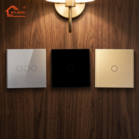 Interrupteur mural intelligent Wi-Fi Tuya KLASS 86, compatible normes UE, Royaume-Uni, États-Unis, avec panneau en verre 220 V, fonctionne avec Alexa et Google pour la maison intelligente