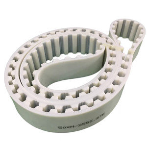 PU beyaz tek taraflı dişler poliüretan zamanlama kemeri t-tipi çelik tel durdurucu durumu ile konveyörler için durdurma şeridi - Product Image 6