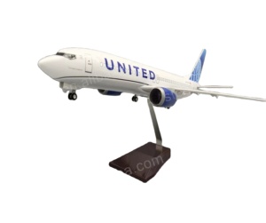 Hochwertiges 47CM B747MAX United Airlines 1:150 Resin-Modellflugzeug mit LED-Beleuchtung, anpassbares Spielzeug für alle Geschlechter - Product Image 1