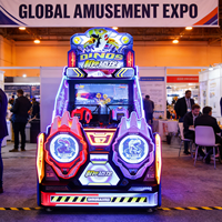 Machine d'arcade de tir de balles Mech Dino pour 2 joueurs, homologuée FCC, à monnayeur, jeu d'amusement pour enfants pour centre commercial et aire de jeux