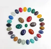 Mulem pedra preciosa natural e pedra semi preciosa cabochões calibrados ovais para ajuste de joias e montagem de 50 opções