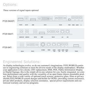 Feelworld P729-9AHT 7 inch 800x480 TFT LCD màn hình cảm ứng kim loại mở khung <span class=keywords><strong>Monitor</strong></span> cho công nghiệp HMI OEM - Product Image 6