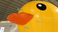 Canard gonflable publicitaire extérieur sur mesure en PVC, étanche et hermétique, canard jaune gonflable flottant, leurre gonflable étanche