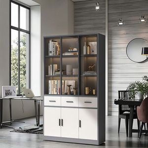 Tủ hồ sơ tiếp nhận sang trọng QATAR 3 ngăn kéo văn phòng Tủ Sách gỗ lưu trữ nội các - Product Image 1
