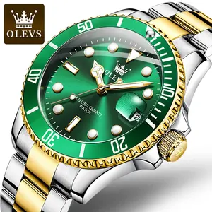 Olevs relógio masculino de pulso, 5885, oem, venda quente, produto, relógio de pulseira de aço inoxidável, moda, calendário, quartzo, pulseira, relógio de pulso