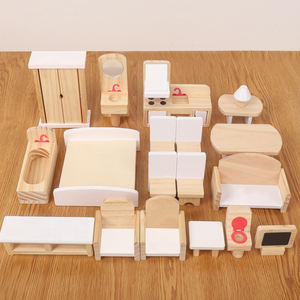Meubles mignons de Style nordique pour grands enfants, bricolage américain 3D Puzzle en bois fait à la main maison de poupée jouer à l'intérieur de la maison pour enfants - Product Image 3