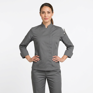 Chef <b>Coat</b> Premium 100% Cotton Long Sleeve Breathable Kitchen Wear for Restaurant Hotel OEM Manufacturer Bulk Supply - Product Image 1