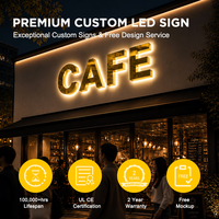 Letras de Canal con Halo Dorado Personalizadas, Espejo Electrochapado, Letrero LED 3D, Letrero Luminoso para Exteriores Resistente al Agua, Letrero para Fachada de Tienda