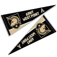 Drapeaux d'équipe en gros 12x30 "Football Club Soccer Mini College Fanion Drapeau Personnalisé Feutre Triangle Fanion Drapeau