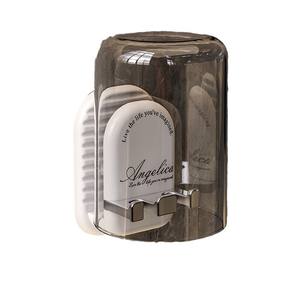 ที่วางแปรงสีฟันแองเจลิก้าทรงกลมสีขาวโปร่งแสงทำความสะอาดง่ายไม่ต้องเจาะห้องน้ำอุปกรณ์จัดเก็บอุปกรณ์ทันตกรรม - Product Image 1