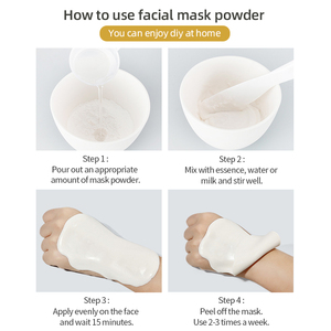 Vendita calda 650g maschera di gelatina maschera di lumaca in polvere idratante sbiancante Peel off maschera viso con vitamina C e ingredienti a base di erbe - Product Image 5