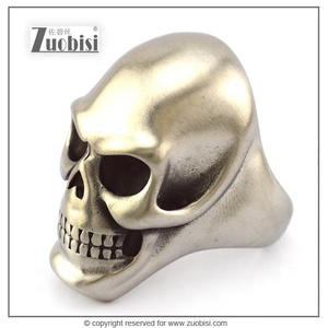 Anillo de Acero Inoxidable 316L de Alta Resistencia y Pulido Brillante Zuobisi, con Parte Trasera Sólida, Estilo Punk para Hombres Motociclistas - Product Image 4