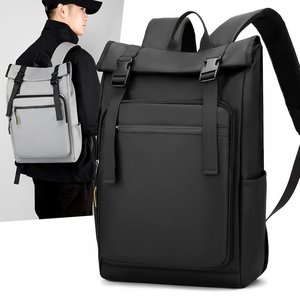Mochila de ordenador de 17,3 pulgadas de gran capacidad para hombre, estilo Vintage, acceso USB a la moda, bolsa de viaje de negocios transfronteriza con cremallera - Product Image 3