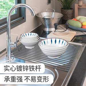 ที่คว่ำจานซิลิโคนขนาด L แบบพับได้ สำหรับจัดเก็บในครัว - Product Image 2