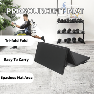 Hydefoam Tri-Fold 0.5cm Thick Exercise Mat 6x4 Carrying Handles Tumbling Martial Arts Gymnastics <strong>Stretching</strong> Core - Product Image 2