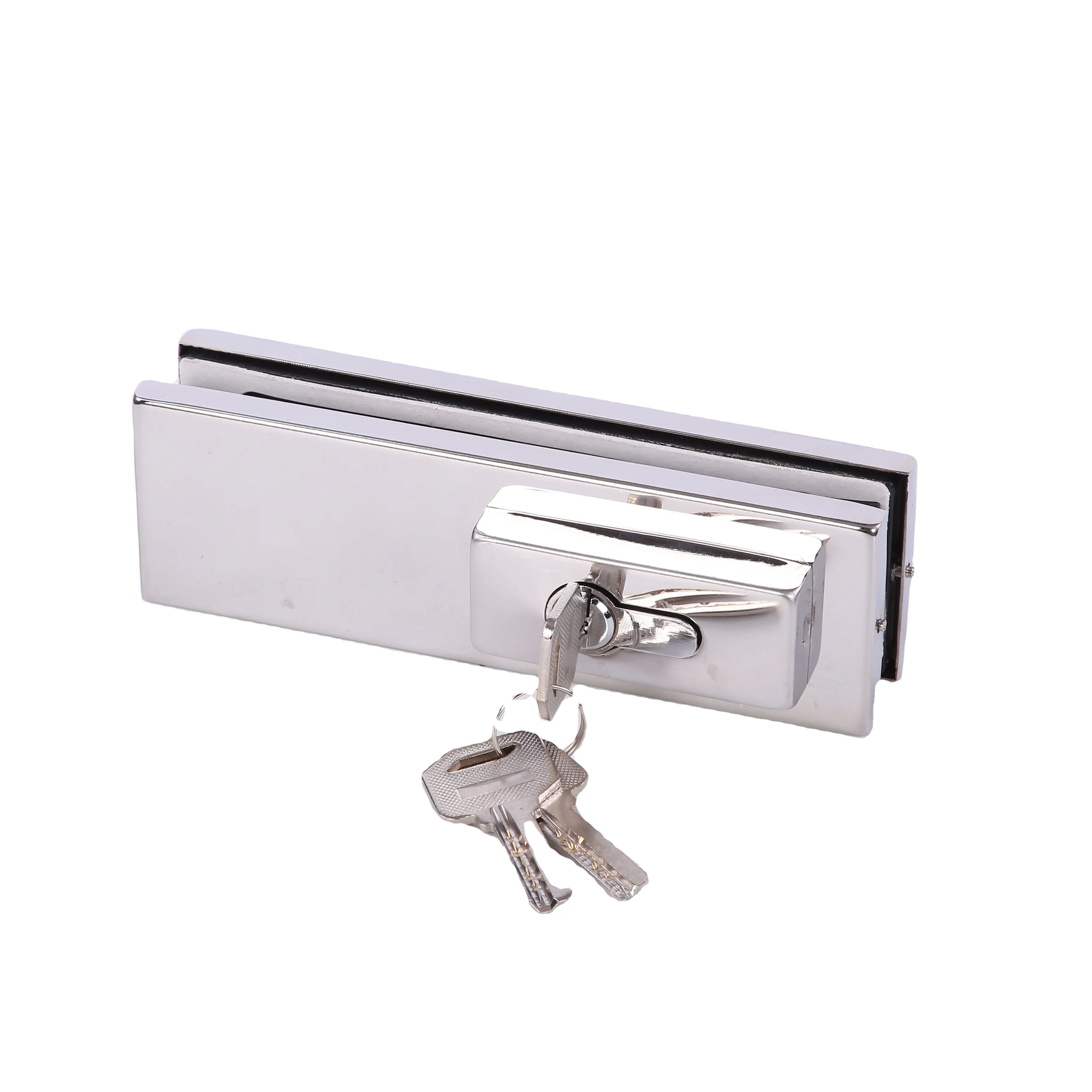 US-10 Aluminum Alloy SS 304 Glass Door Accessory Lock Patch Fitting