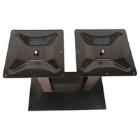 Base de table rectangulaire noire de haute qualité en fonte à double tube plat, pour table de café et de salle à manger, vente en gros, table industrielle d'extérieur