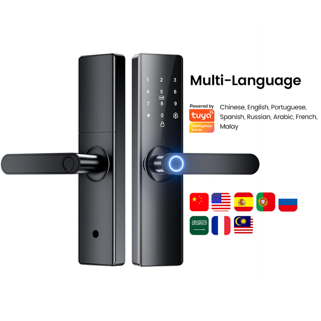 Wifi Tuya Digital Biometric Fingerprint Interior Room Smart Door Lock