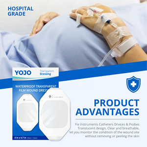 Pansement IV transparent hypoallergénique en PU YOJO, imperméable, jetable, pour fixation de canule IV, pansement médical pour perfusion, pansement pour plaie - Product Image 3