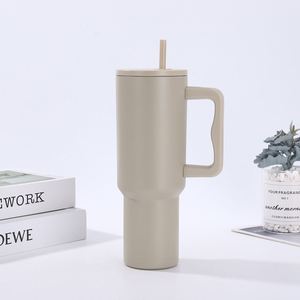 Car H4.0 <b>Handle</b> Travel <b>Tumbler</b> <b>40oz</b> Double Wall Stainless Steel Leak-Proof Vacuum Mug Lid Straw Anti-Slip ODM Custom Logo 6-12 - Product Image 5
