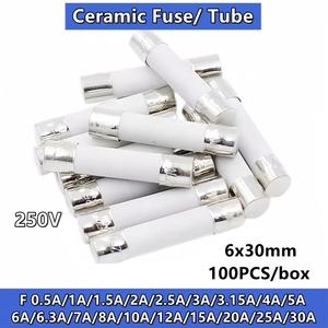 100 шт./упаковка, быстроходный керамический предохранитель 6x30 мм F 0.5A 1A 2A 3A 4A 5A 6A 8A 10A 13A 15A 16A 20A 30A 250V - Product Image 5