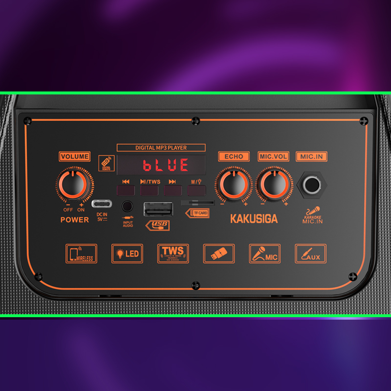 KAKUSIGAポータブルカラフルライト8インチ2400mAhカラフルライト